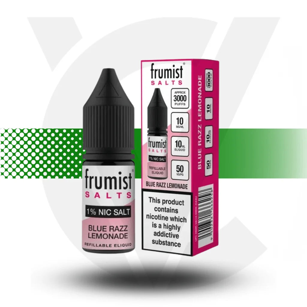 Frumist Nic Salt E-Liquid 10ml 10MG - Blue Razz Lemonade - Cloud Vapez UK