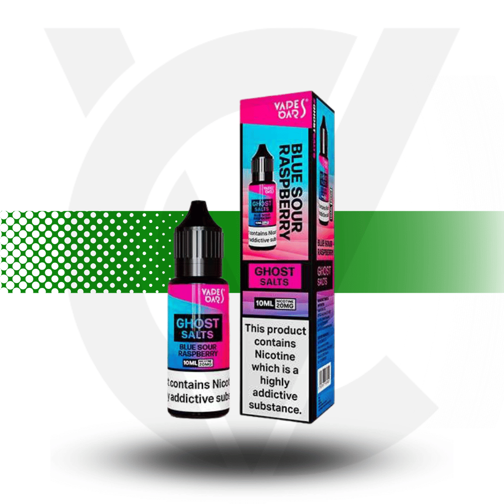 Blue Sour Raspberry Vapes Bars Ghost Salt - Nic Salts 10MG 10ml - Cloud Vapez UK