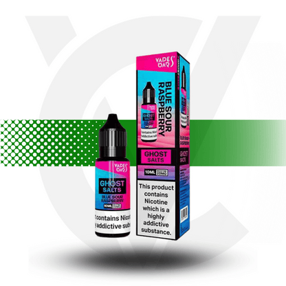 Blue Sour Raspberry Vapes Bars Ghost Salt - Nic Salts 10MG 10ml - Cloud Vapez UK