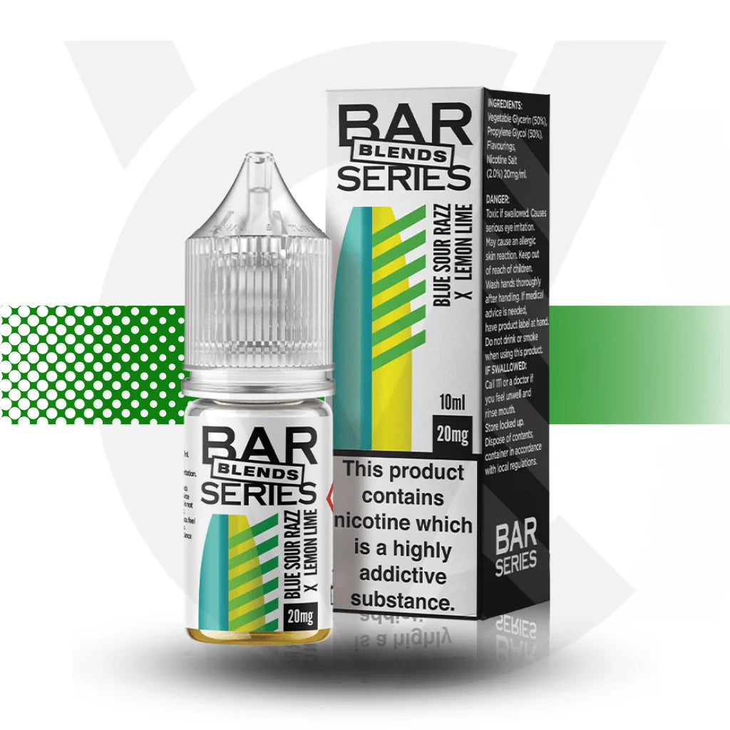 Blue Sour Razz X Lemon Lime Bar Series Blends - Nic Salt 10mg 10ml - Cloud Vapez UK