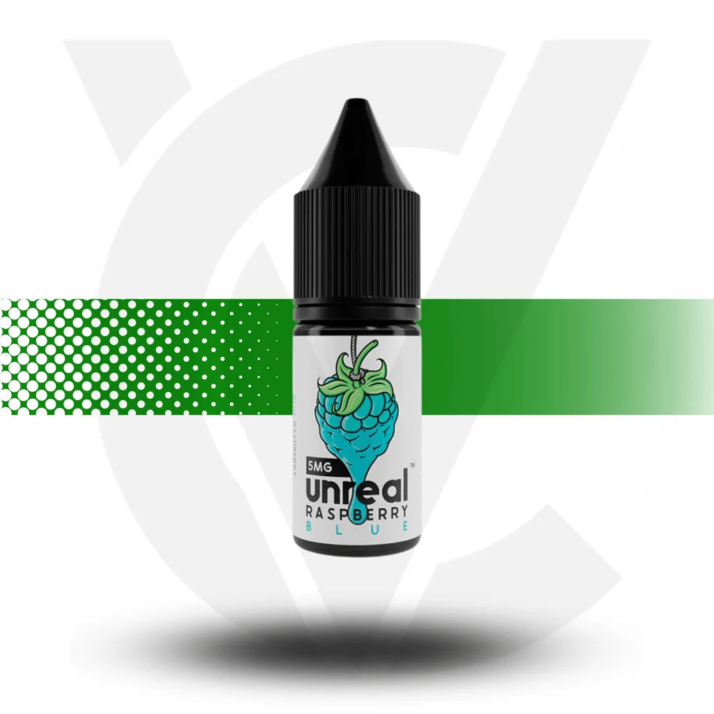 Unreal Raspberry Nicotine Salt E-Liquid 10ml 20MG - Blue - Cloud Vapez UK