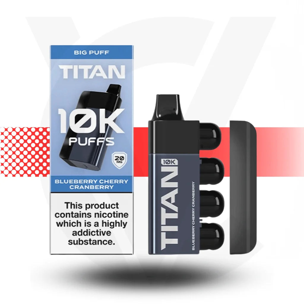 Titan 10k by Gold Bar Disposable Rechargeable Vape - Blueberry Cherry Cranberry - Cloud Vapez UK