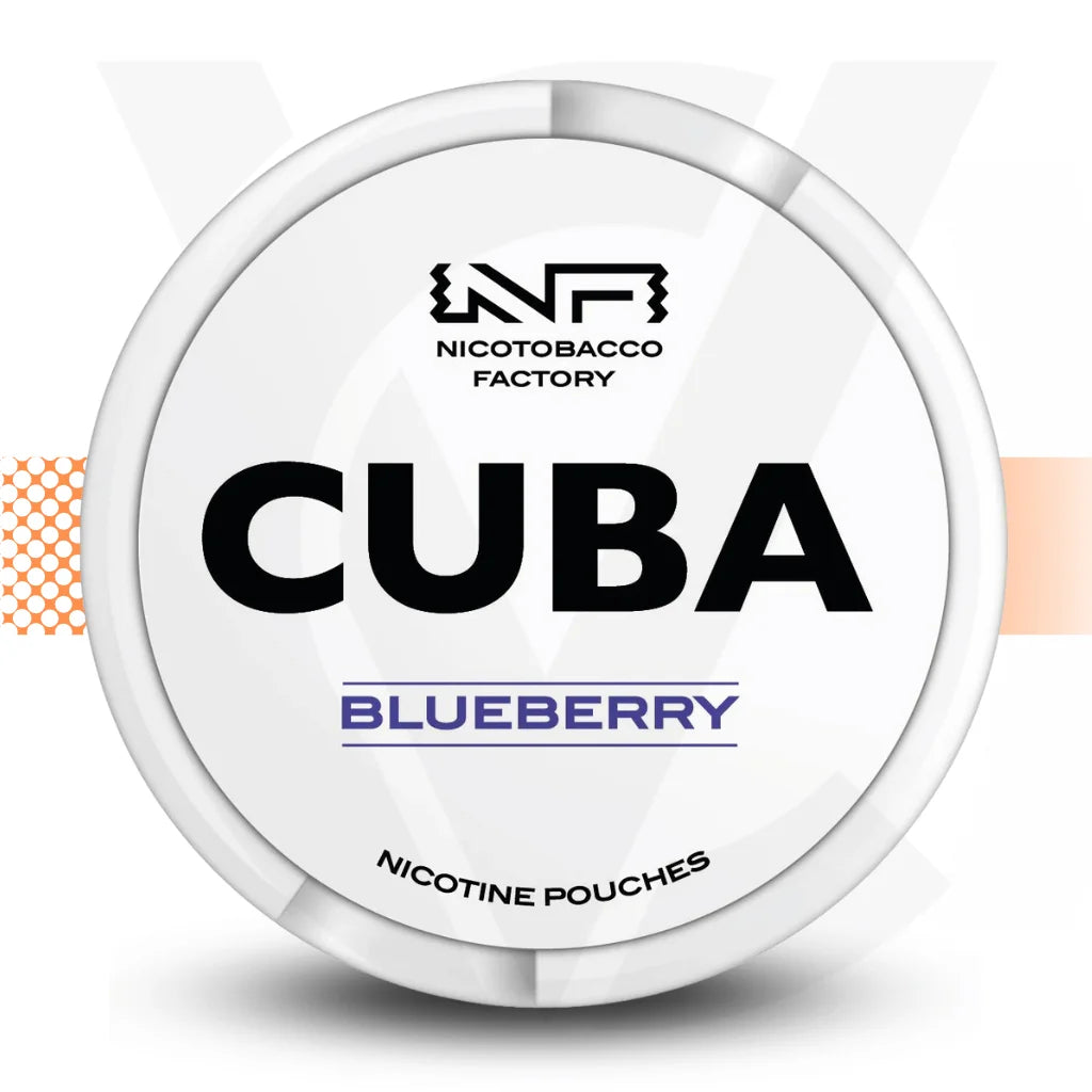 Cuba White 25mg Nicotine Pouches Snus No Tobacco Nicopods - Blueberry - Cloud Vapez UK