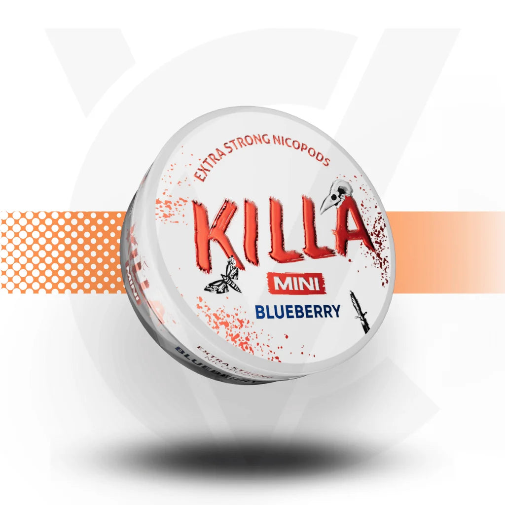 Killa Mini Nicotine Pouches Snus No Tobacco Nicopods - Blueberry 16mg - Cloud Vapez UK