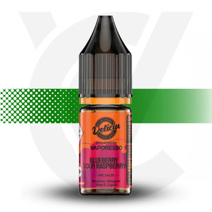 Deliciu by Vaporesso Nicotine Salt E-Liquid 10ml 10MG - Blueberry Sour Raspberry - Cloud Vapez UK