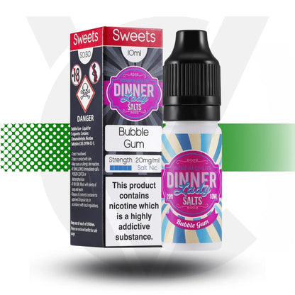 Dinner Lady Nic Salts E-Liquid 10MG 10ml - Bubblegum - Cloud Vapez UK