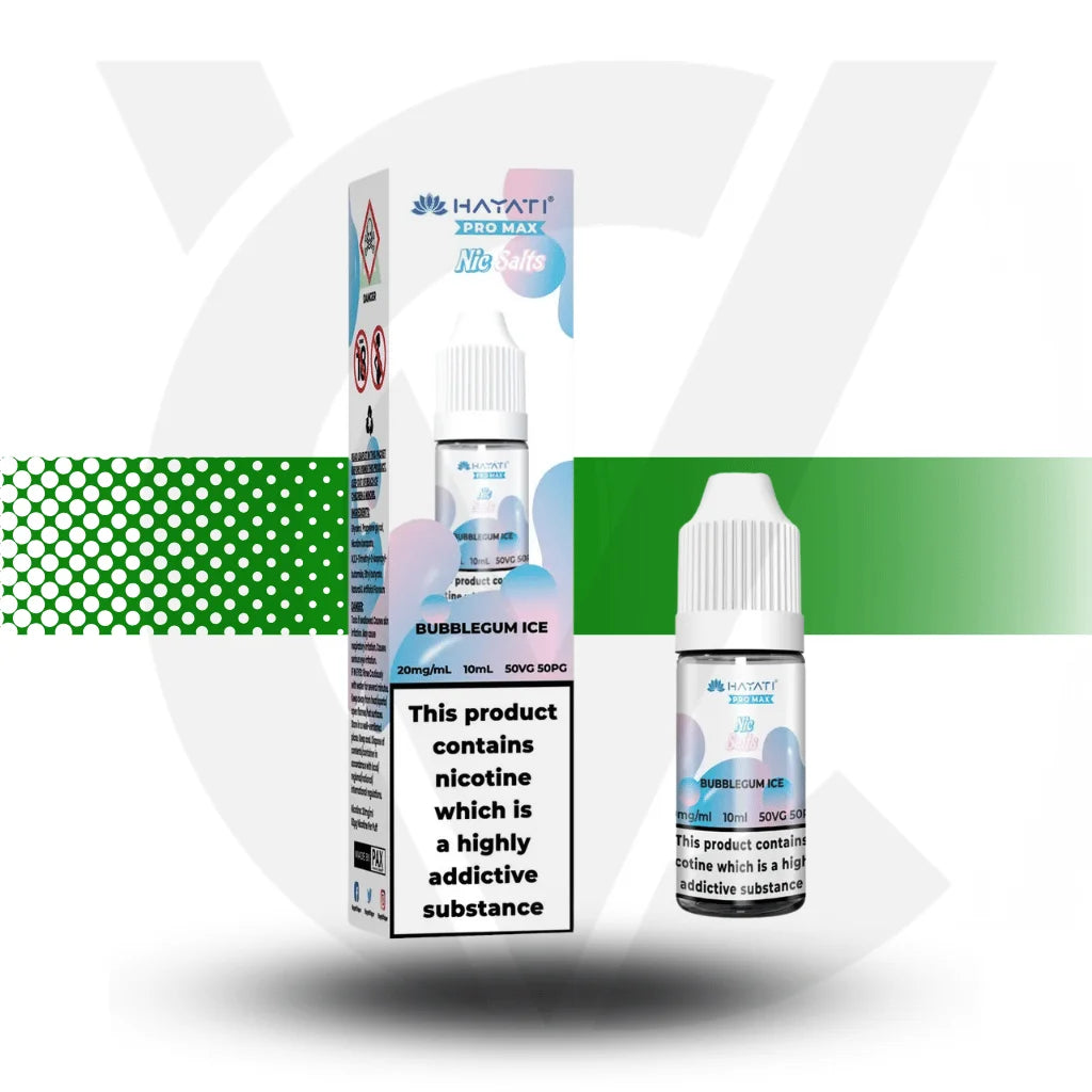 Hayati Pro Max Nic Salts E-Liquid 10ml 20MG - Bubblegum Ice - Cloud Vapez UK 