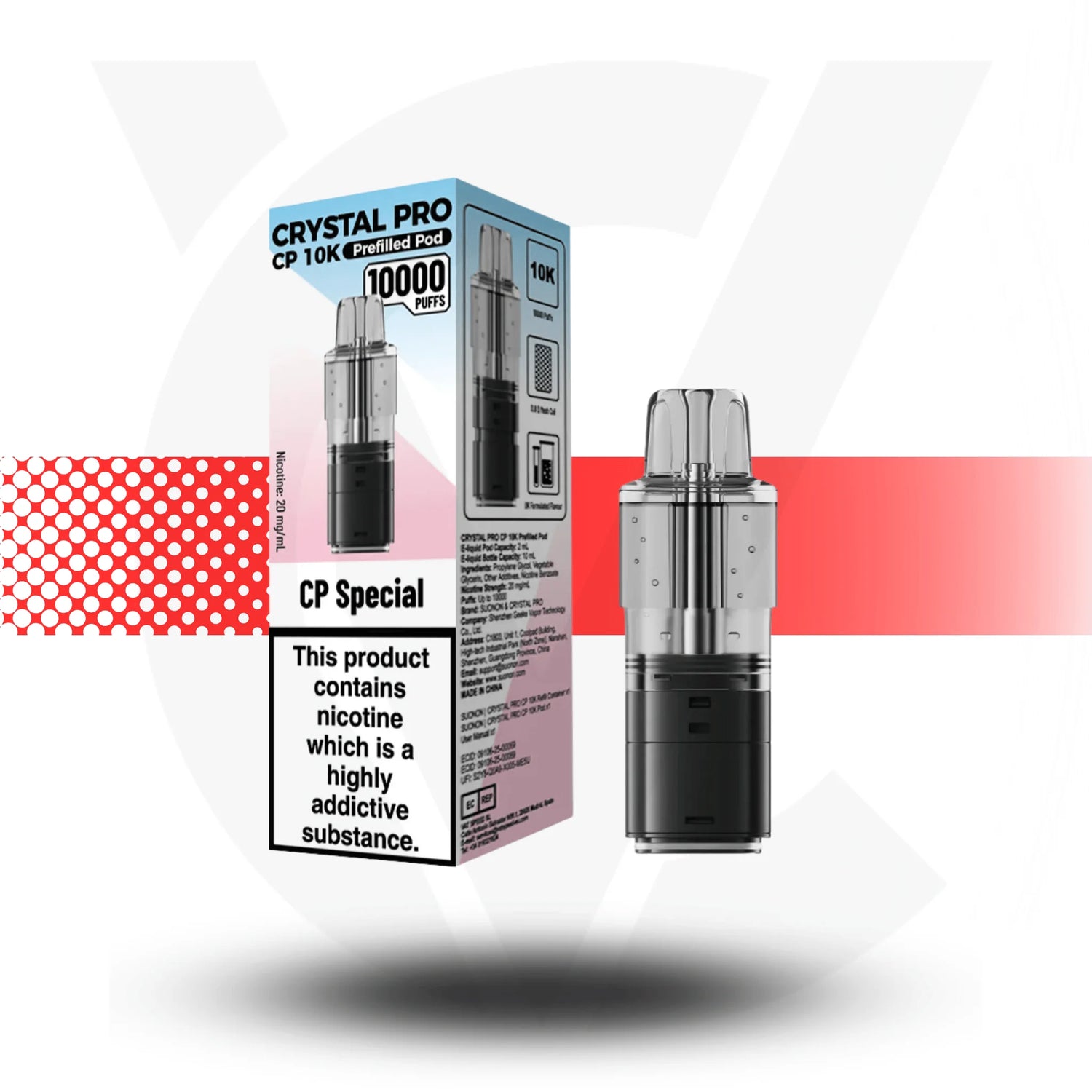 Crystal Pro CP 10K Replacement Prefilled Pods