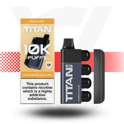 Titan 10k by Gold Bar Disposable Rechargeable Vape - Caribbean Cooler - Cloud Vapez UK