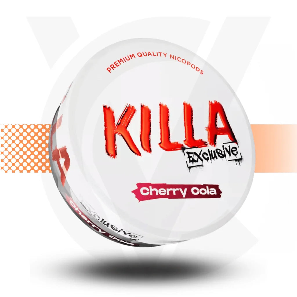 Killa Exclusive Nicotine Pouches Snus No Tobacco Nicopods - Cherry Cola 16mg - Cloud Vapez UK