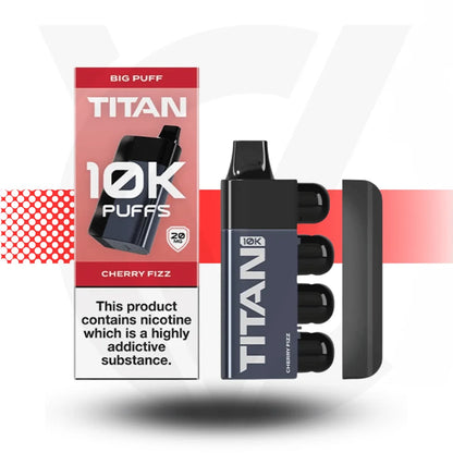 Titan 10k by Gold Bar Disposable Rechargeable Vape - Cherry Fizz - Cloud Vapez UK