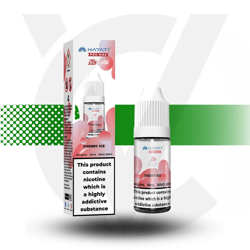 Hayati Pro Max Nic Salts E-Liquid 10ml 10MG - Cherry Ice - Cloud Vapez UK 