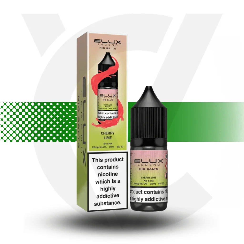 Elux Legend Nic Salt E-Liquid 10ml 10MG - Cherry Lime - Cloud Vapez UK