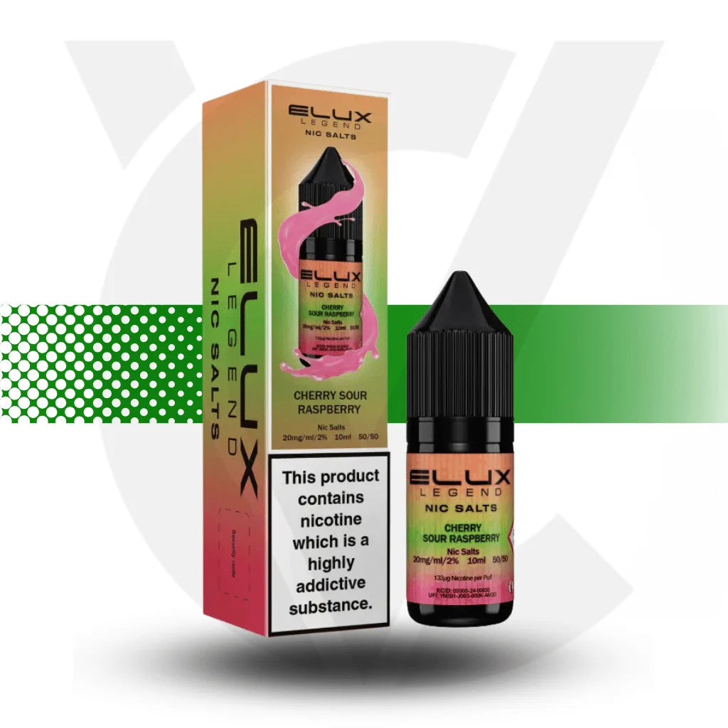 Elux Legend Nic Salt E-Liquid 10ml 10MG - Cherry Sour Raspberry - Cloud Vapez UK