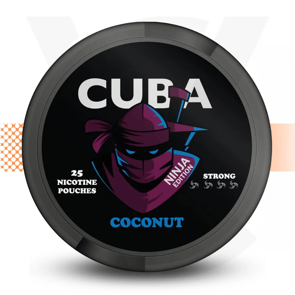 Cuba Ninja 30mg Nicotine Pouches Snus No Tobacco Nicopods - Coconut - Cloud Vapez UK