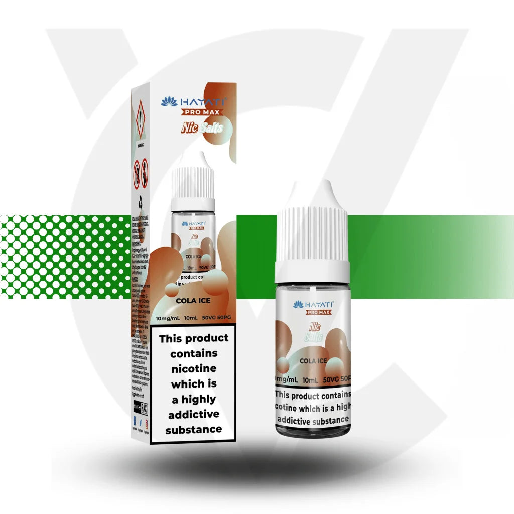 Hayati Pro Max Nic Salts E-Liquid 10ml 10MG - Cola Ice - Cloud Vapez UK 