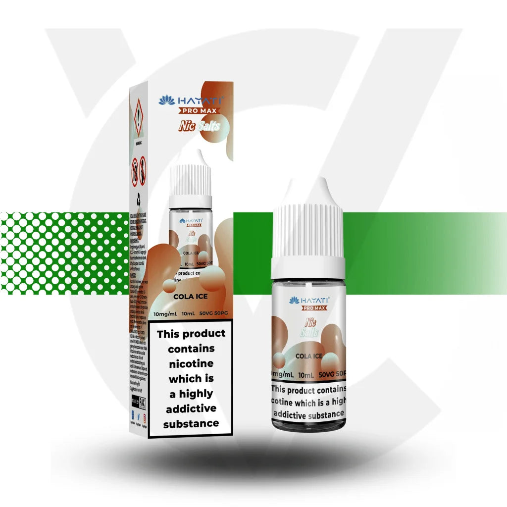 Hayati Pro Max Nic Salts E-Liquid 10ml 20MG - Cola Ice - Cloud Vapez UK 