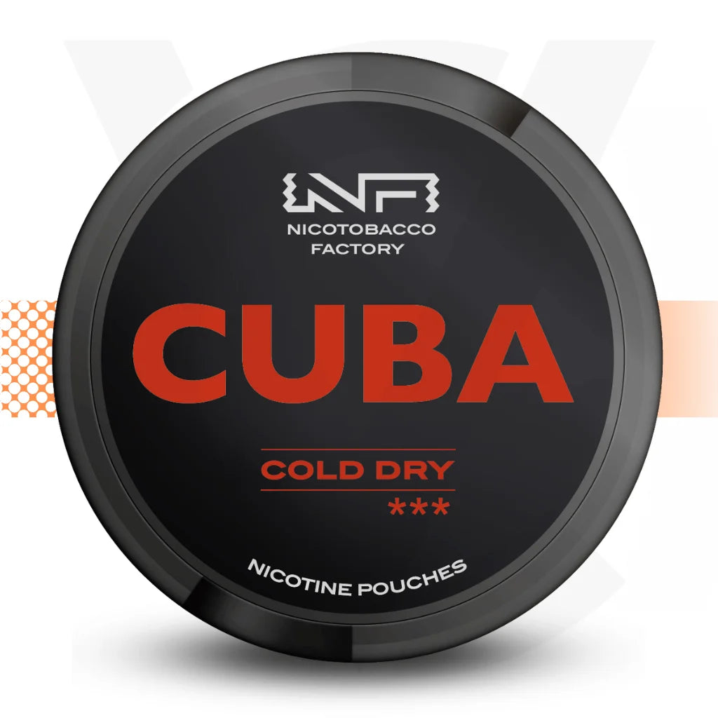 Cuba Black Nicotine Pouches Snus No Tobacco Nicopods - Cold Dry - Cloud Vapez UK