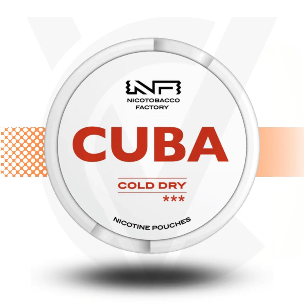 Cuba White 25mg Nicotine Pouches Snus No Tobacco Nicopods - Cold Dry - Cloud Vapez UK