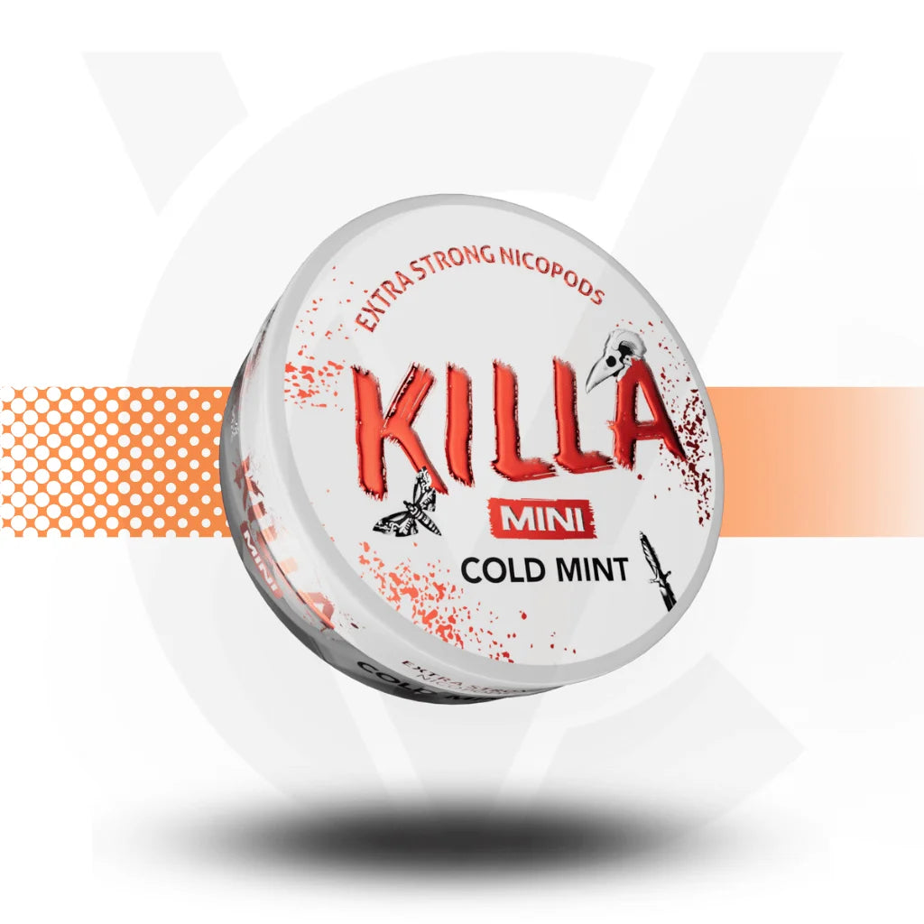 Killa Mini Nicotine Pouches Snus No Tobacco Nicopods - Cold Mint 16mg - Cloud Vapez UK