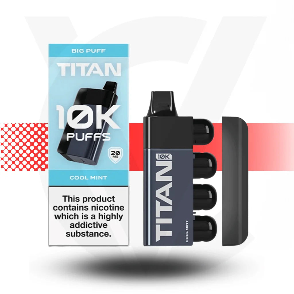 Titan 10k by Gold Bar Disposable Rechargeable Vape - Cool Mint - Cloud Vapez UK