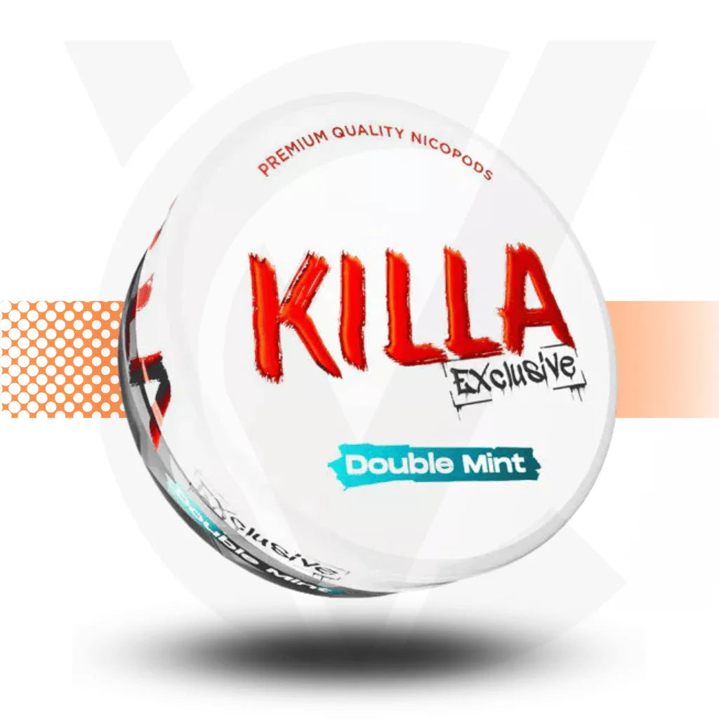 Killa Exclusive Nicotine Pouches Snus No Tobacco Nicopods - Double Mint 16mg - Cloud Vapez UK