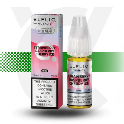 Elfliq Strawberry Raspberry Cherry Ice 20mg Nic Salt in 10ml - Cloud Vapez UK