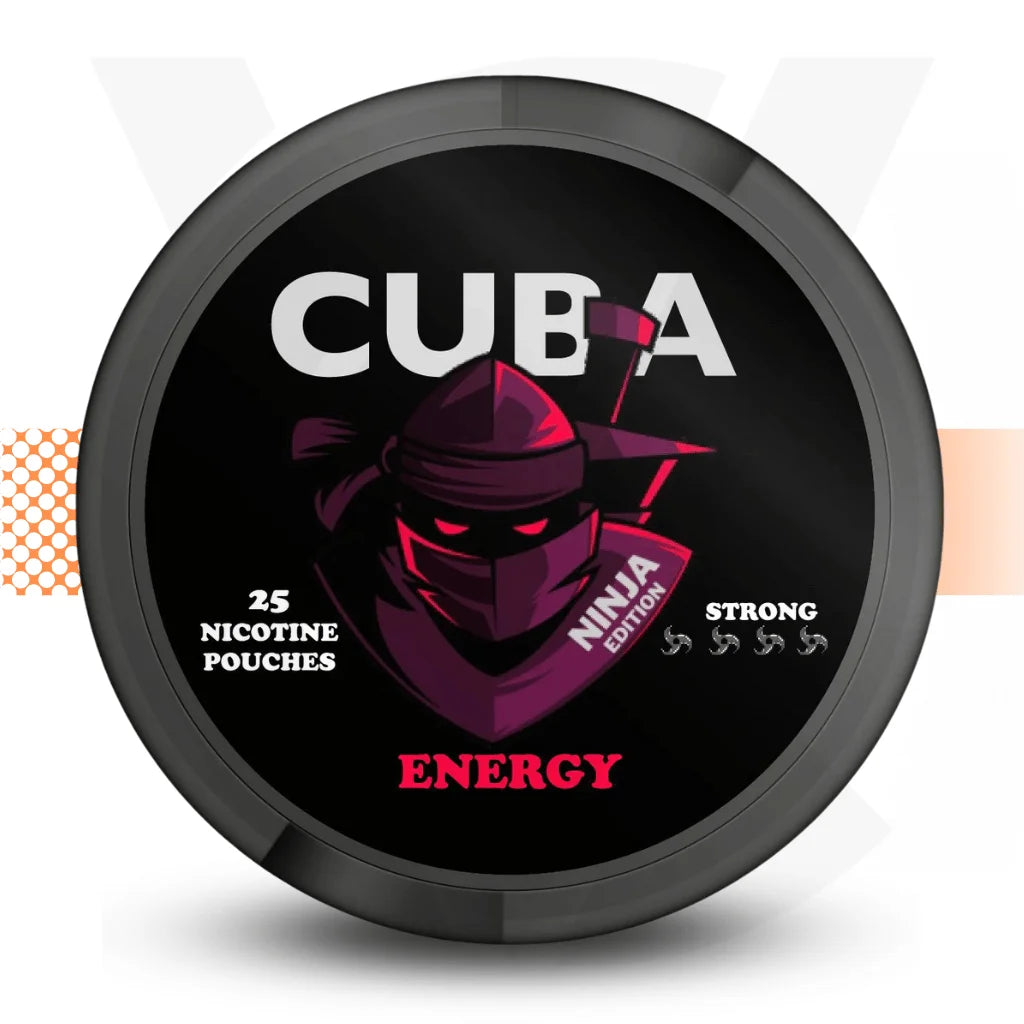 Cuba Ninja 30mg Nicotine Pouches Snus No Tobacco Nicopods - Energy - Cloud Vapez UK