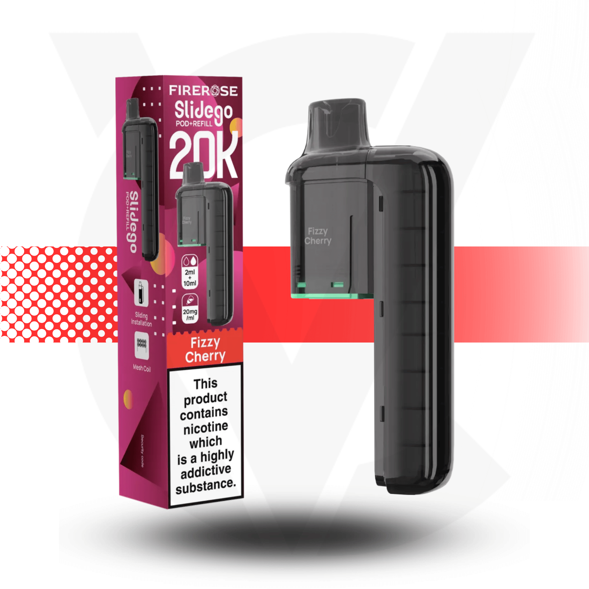 Firerose Slidego 20K Puffs Prefilled Pods by Elux