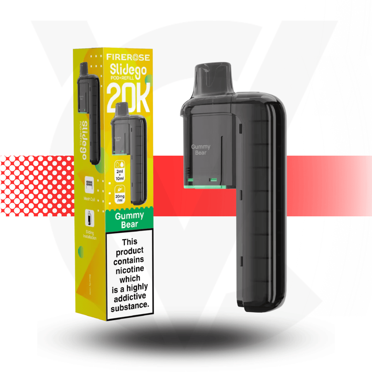 Firerose Slidego 20K Puffs Prefilled Pods by Elux