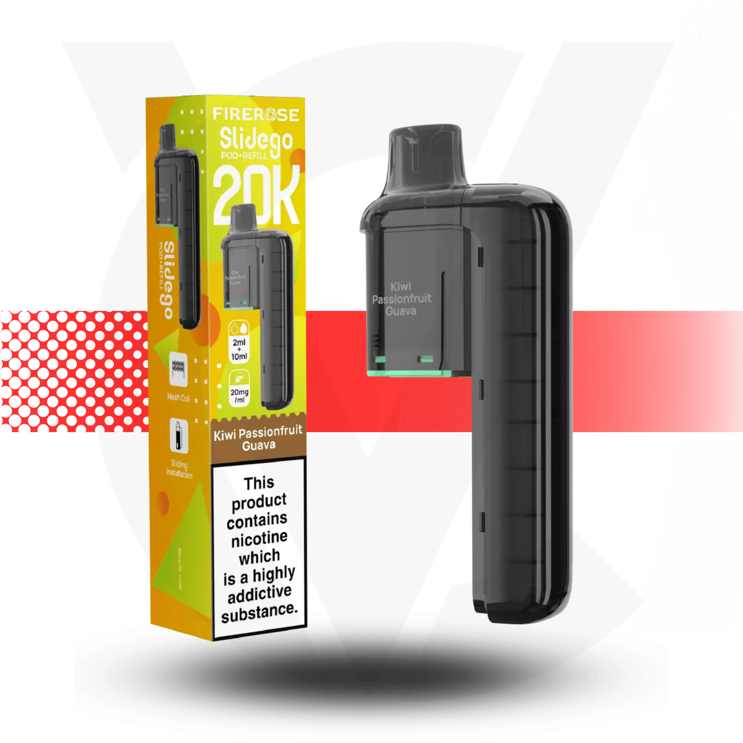 Firerose Slidego 20K Puffs Prefilled Pods by Elux