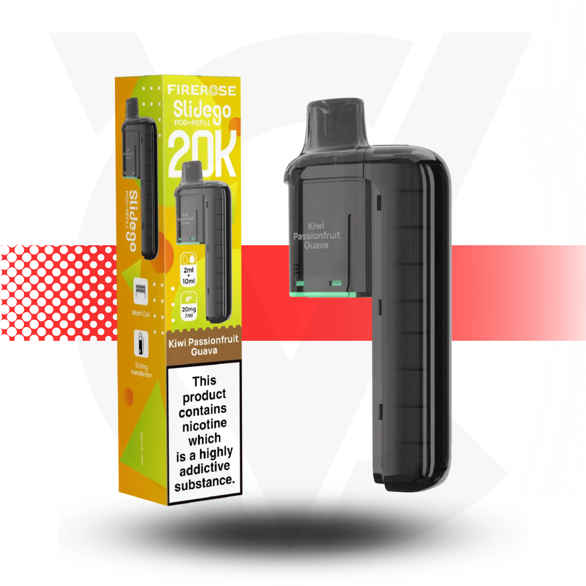 Firerose Slidego 20K Puffs Prefilled Pods by Elux