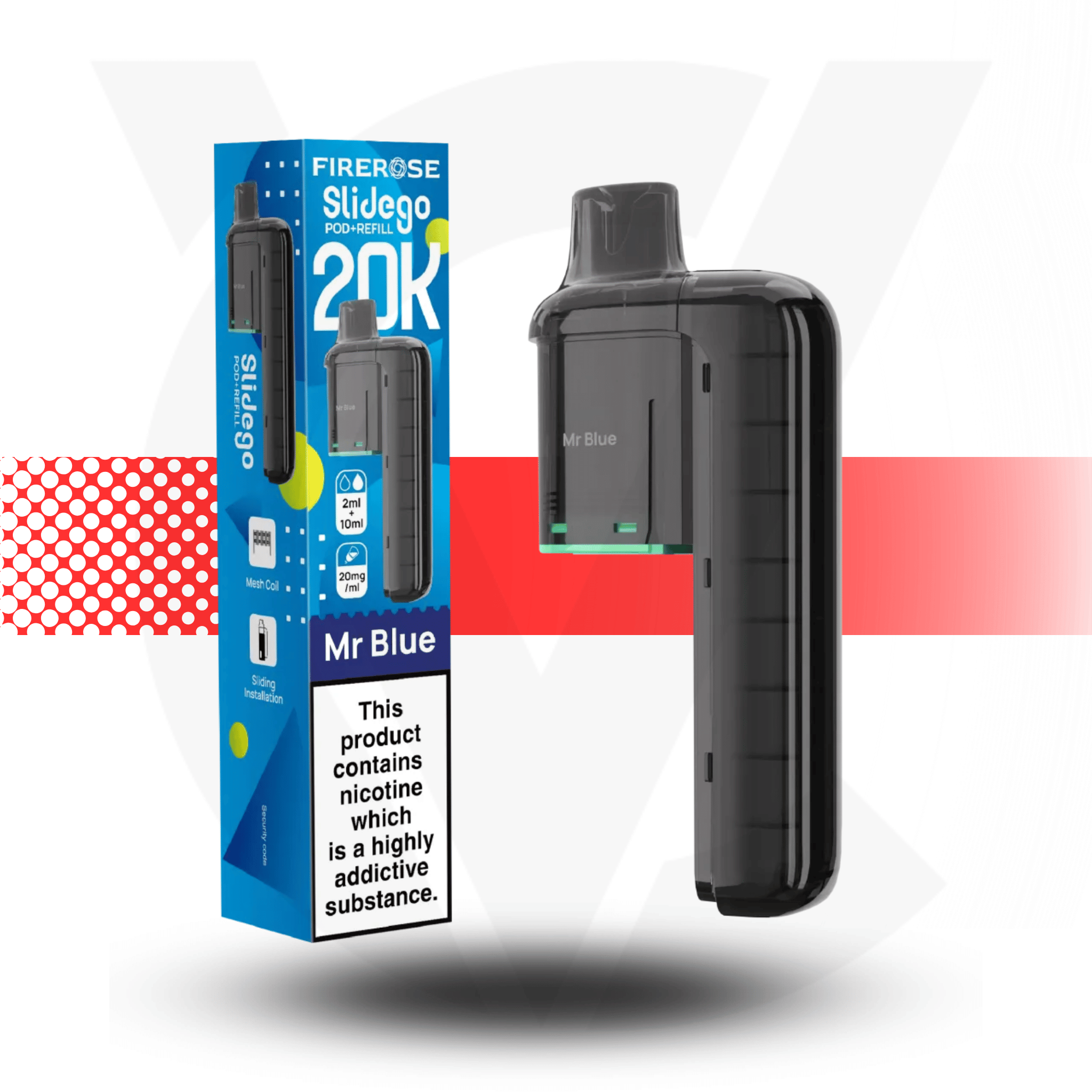 Firerose Slidego 20K Puffs Prefilled Pods by Elux