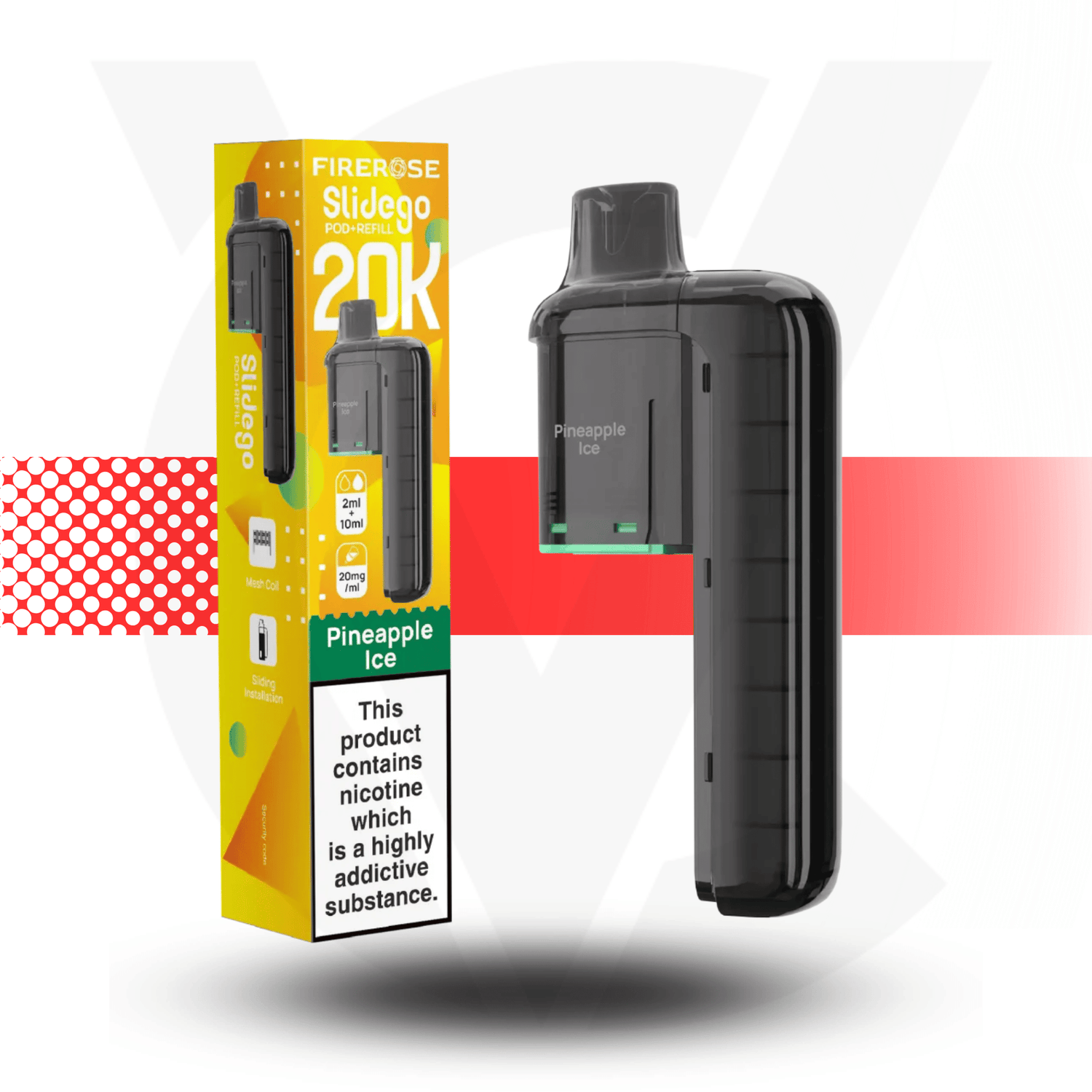 Firerose Slidego 20K Puffs Prefilled Pods by Elux