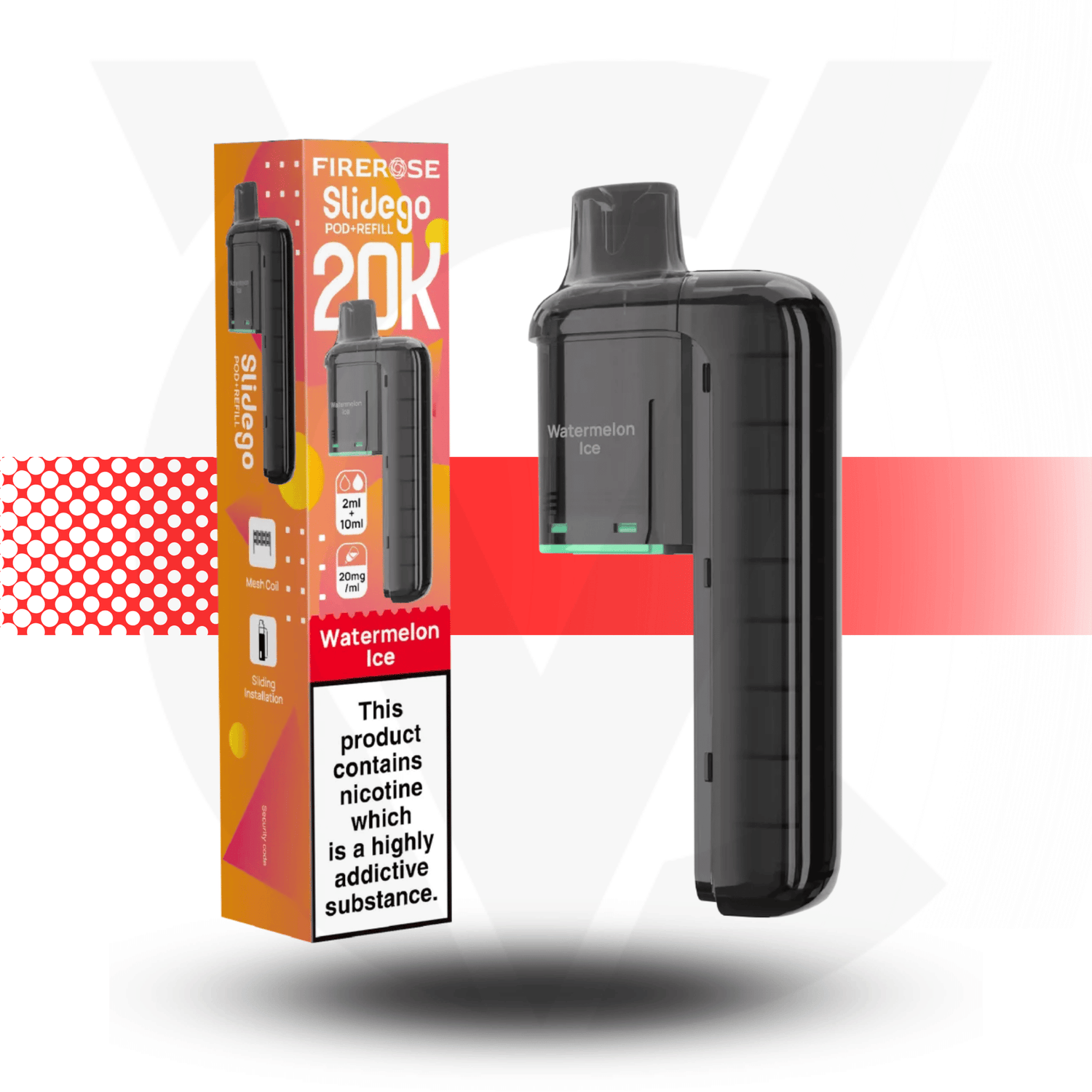 Firerose Slidego 20K Puffs Prefilled Pods by Elux