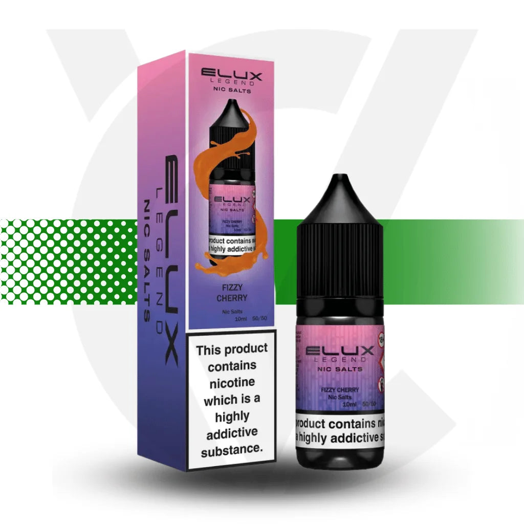 Elux Legend Nic Salt E-Liquid 10ml 10MG - Fizzy Cherry - Cloud Vapez UK