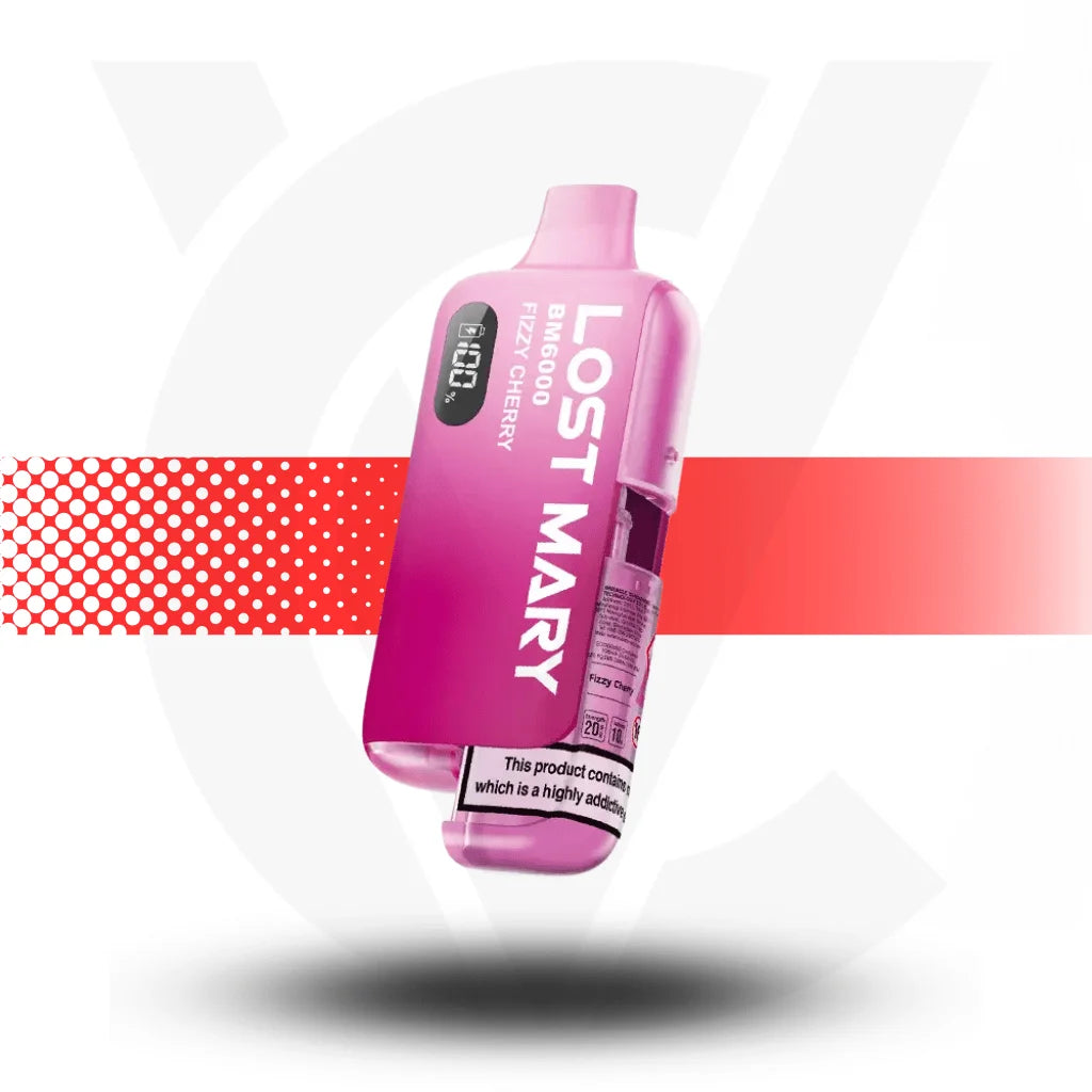 Lost Mary BM6000 Disposable Rechargeable Vape Kit  - Fizzy Cherry - Cloud Vapez UK