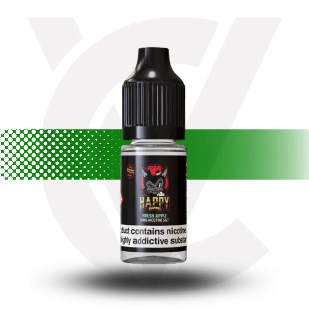 Happy Chappies Nicotine Salt E-Liquid 10ml 10MG - Fresh Apple - Cloud Vapez UK