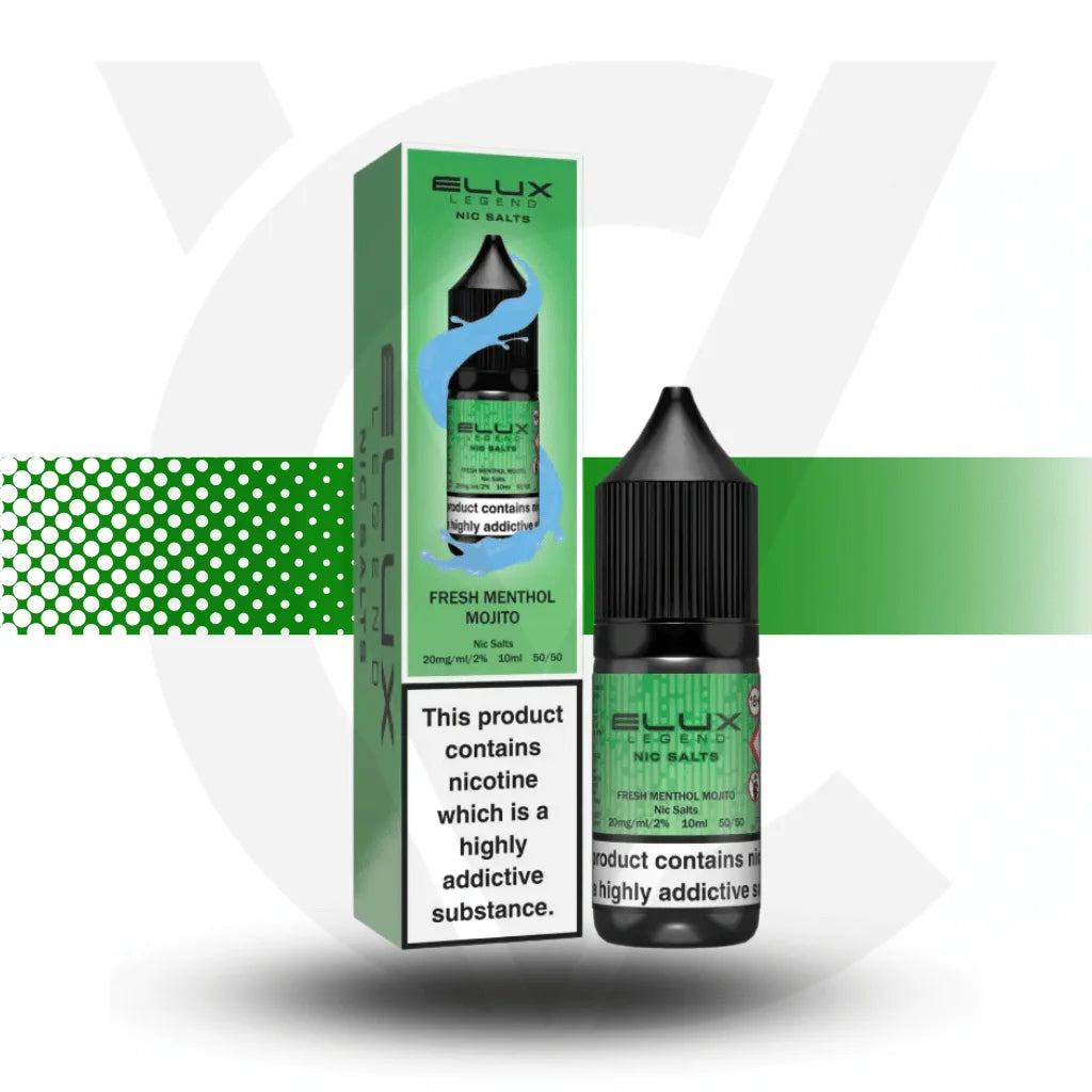 Elux Legend Nic Salt E-Liquid 10ml 10MG - Fresh Menthol Mojito - Cloud Vapez UK