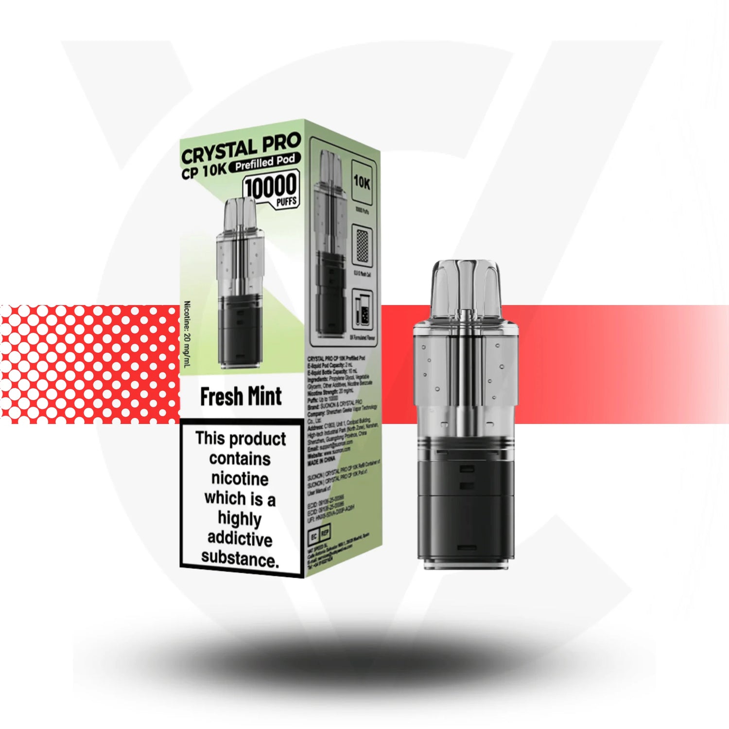 Crystal Pro CP 10K Replacement Prefilled Pods