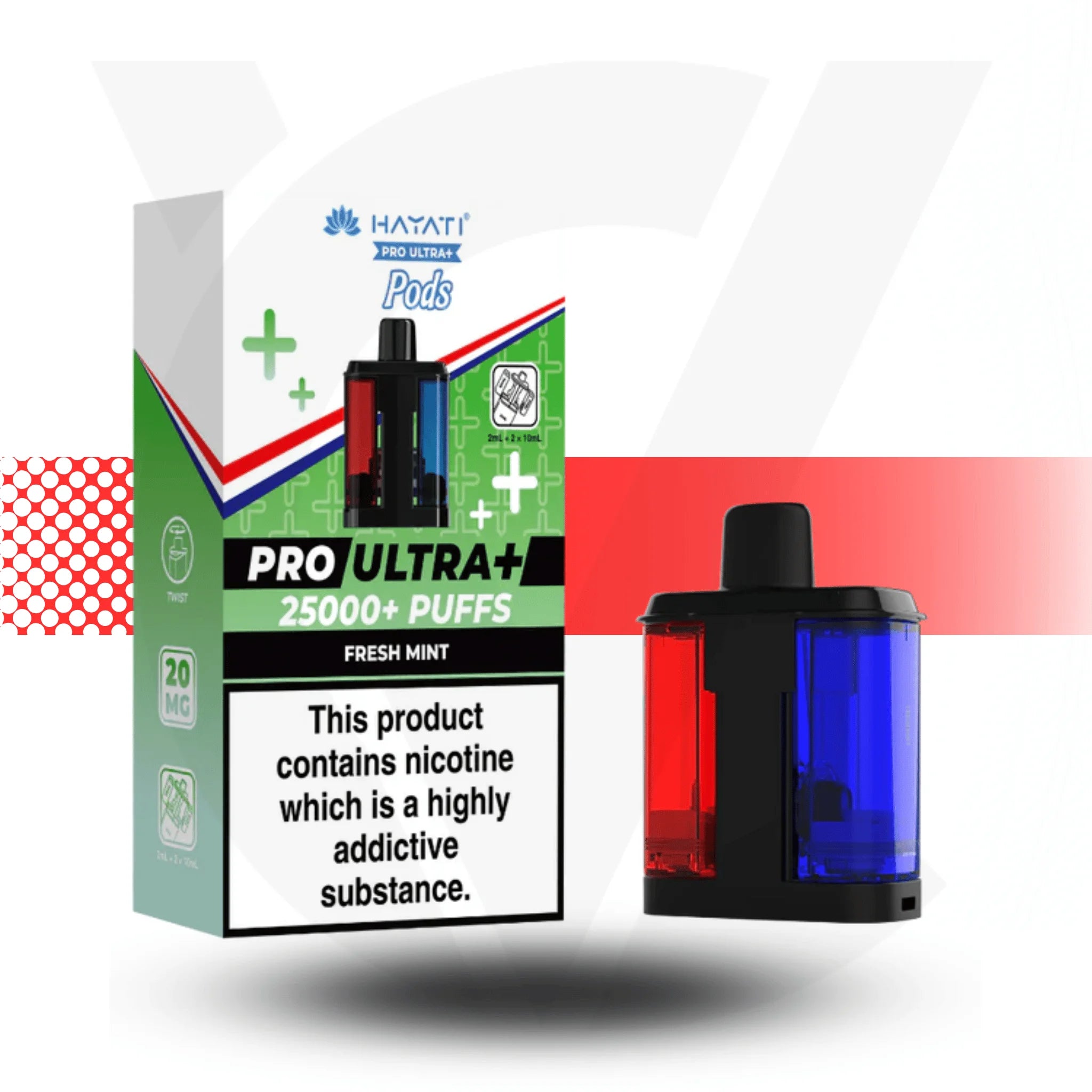 Hayati Pro Ultra+ 25k Pod vape - Fresh Mint - Cloud Vapez UK