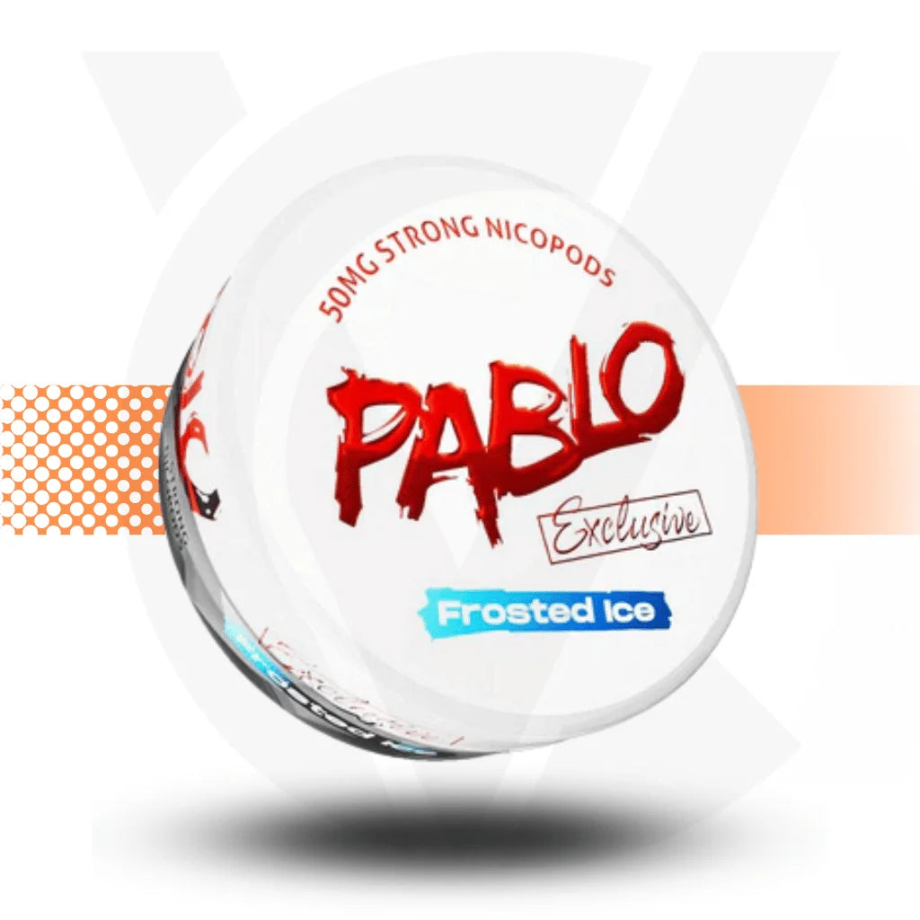 Pablo Exclusive Nicotine Pouches Snus No Tobacco Nicopods - Frosted Ice 50mg - Cloud Vapez UK