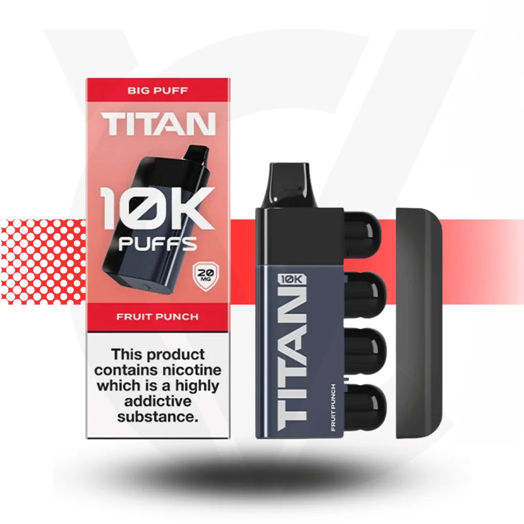 Titan 10k by Gold Bar Disposable Rechargeable Vape - Fruit Punch - Cloud Vapez UK