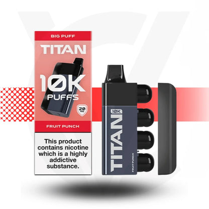 Titan 10k by Gold Bar Disposable Rechargeable Vape - Fruit Punch - Cloud Vapez UK