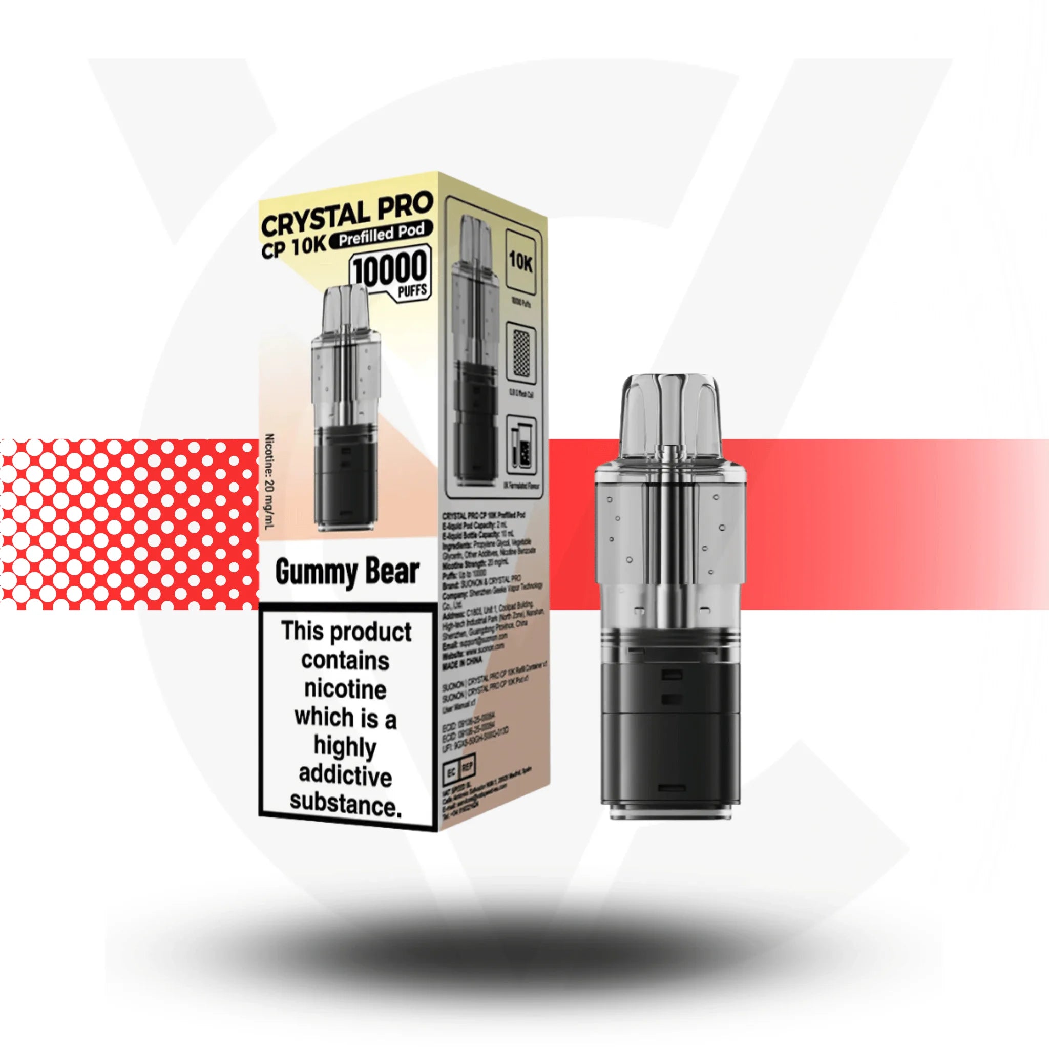 Crystal Pro CP 10K Replacement Prefilled Pods