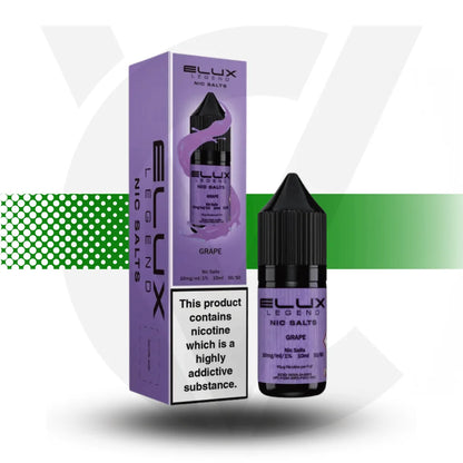 Elux Legend Nic Salt E-Liquid 10ml 10MG - Grape - Cloud Vapez UK