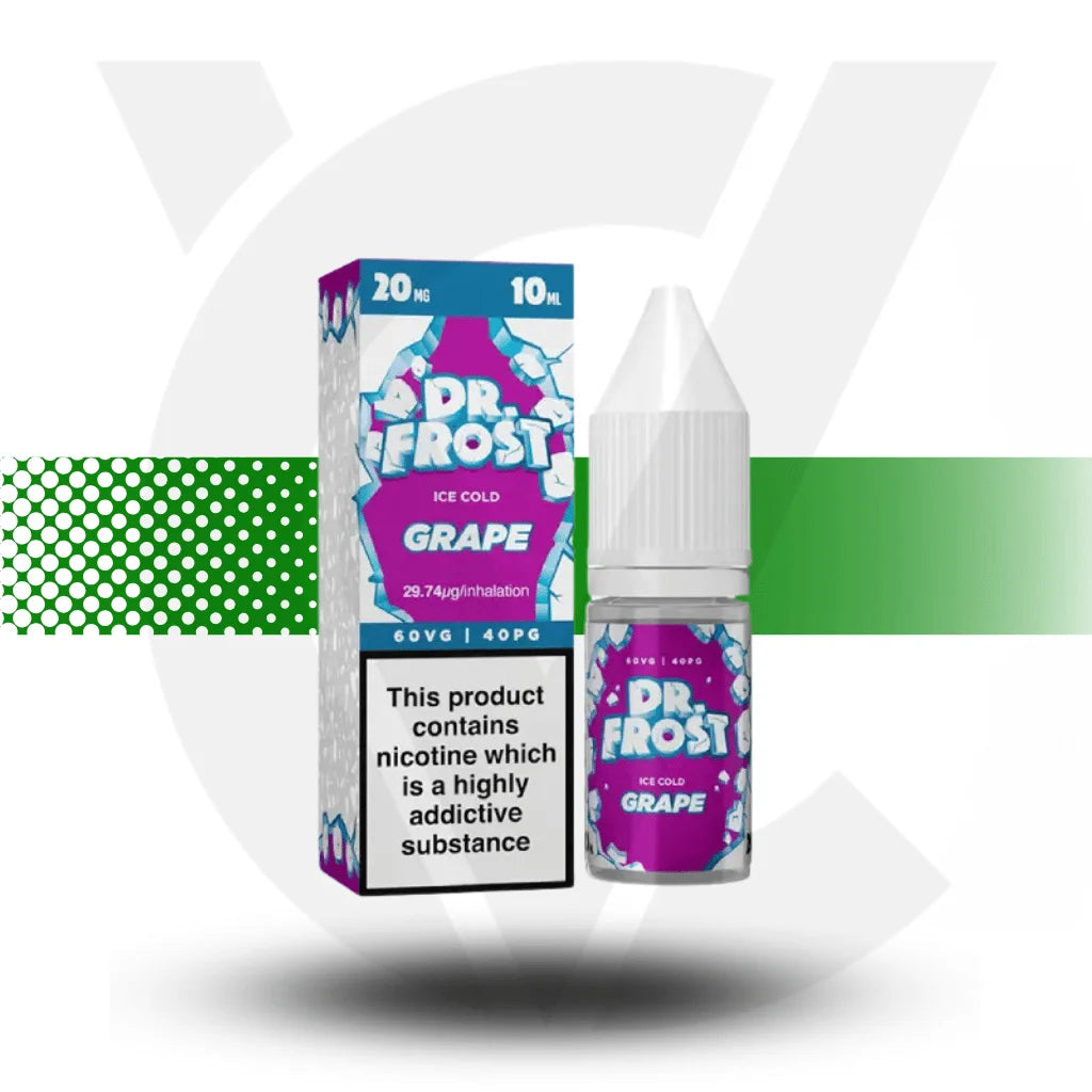 Dr Frost Nic Salt E-Liquid 10MG 10ml - Grape Ice - Cloud Vapez UK