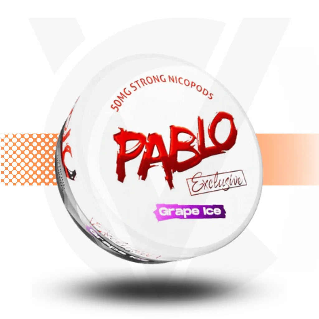 Pablo Exclusive Nicotine Pouches Snus No Tobacco Nicopods - Grape Ice 50mg - Cloud Vapez UK