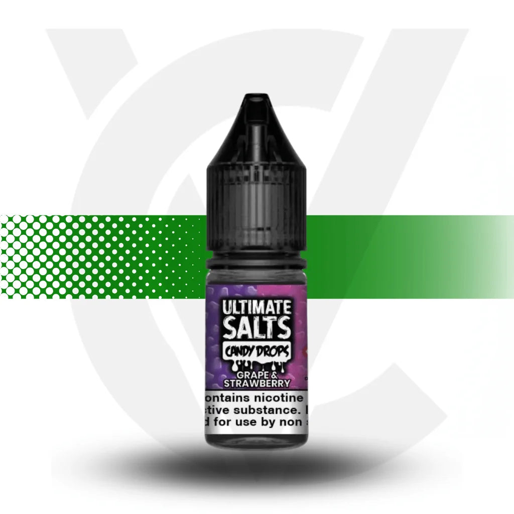 Ultimate Nicotine Salts E-Liquid 10ml 10MG - Candy Drops Grape Strawberry - Cloud Vapez UK