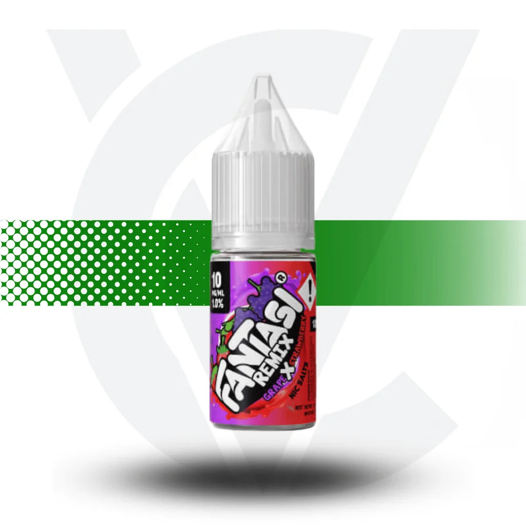 Fantasi Nicotine Salts E-Liquid 10ml 20MG - Grape X Strawberry Remix - Cloud Vapez UK